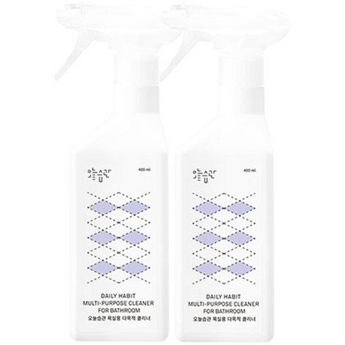오늘습관 욕실용 다목적 클리너, 400ml, 2개