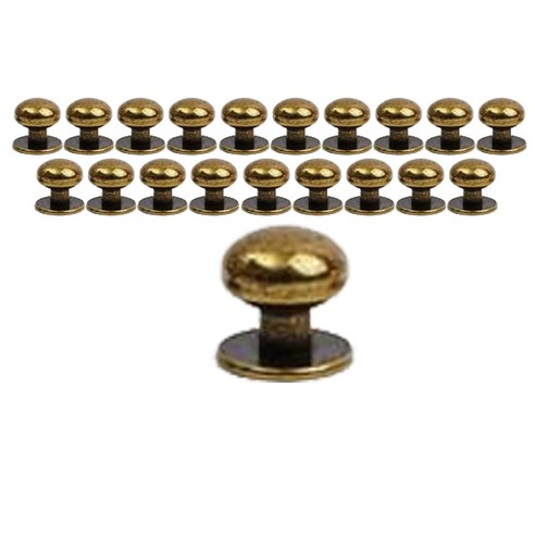 가죽공예 솔트레지 12mm, 엔틱골드, 20개