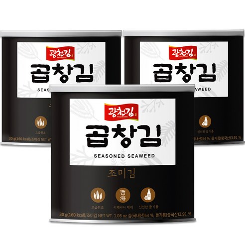 광천김 곱창캔김, 30g, 10개