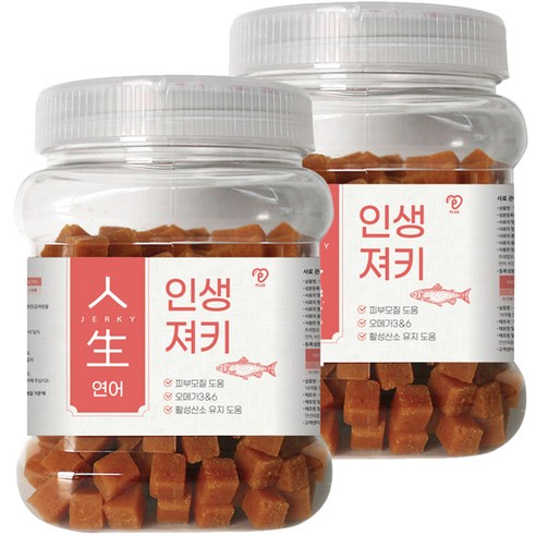 피랩 강아지 인생 져키 간식 400g, 연어, 2개