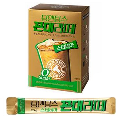 탐앤탐스 꼰대라떼 스테비아 커피믹스 285g, 30개입, 1개