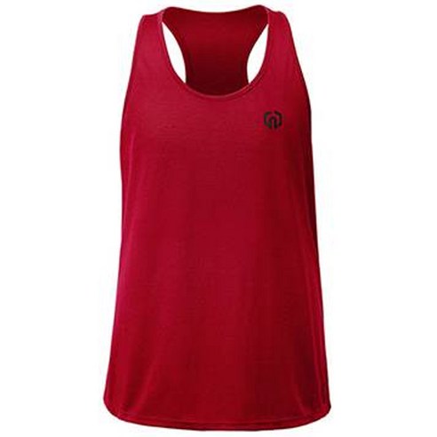 남성용 PDS스포츠 레터링 포인트 로고 민소매 헬스 나시