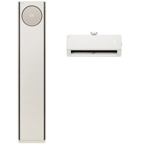 LG 65.9㎡(20평) + 18.7㎡(5.7평) 휘센 오브제컬렉션 타워에어컨 2in1 스페셜 카밍 베이지 매립배관형 FQ20SDNBA2M 방문설치