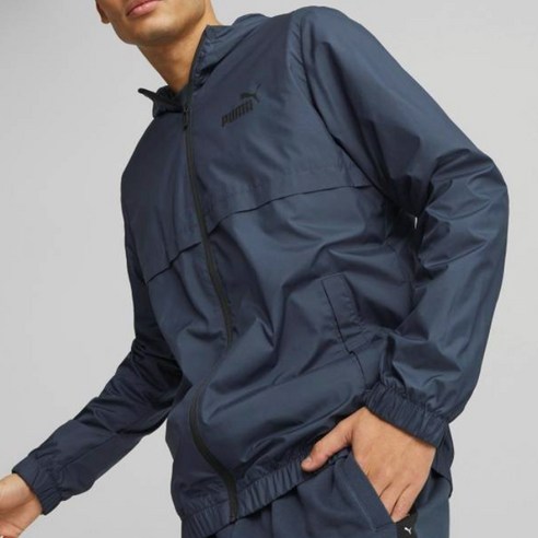 푸마 남성용 에센셜 솔리드 윈드브레이커_ESS SOLID WINDBREAKER_네이비_84946216