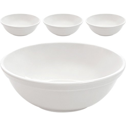 로야 멜라민 5반볼 14cm, 크림, 4개