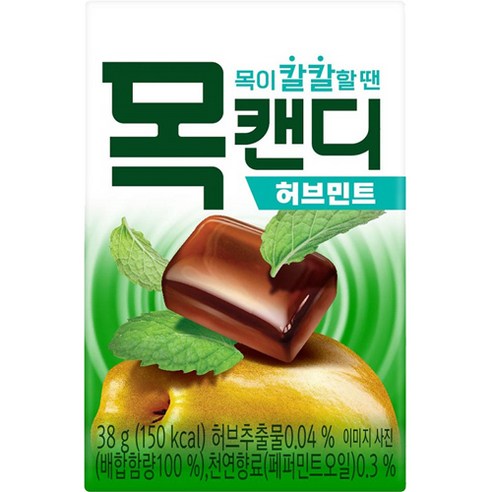 롯데제과 목캔디 허브민트, 38g, 1개