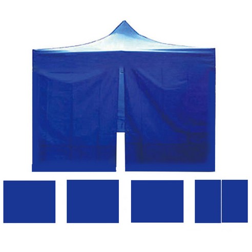 윈에어 심플 바람막이 캐노피 천막 지퍼형 + 일반형 3p 세트, 레드