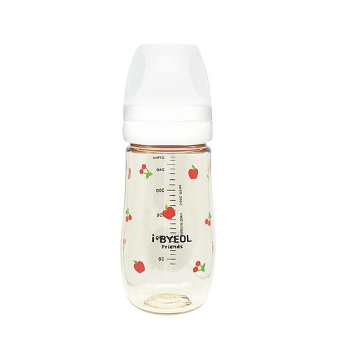 아이별프렌즈 국내 제조 PPSU 아기 애플체리 젖병 270ml, 화이트, 1개