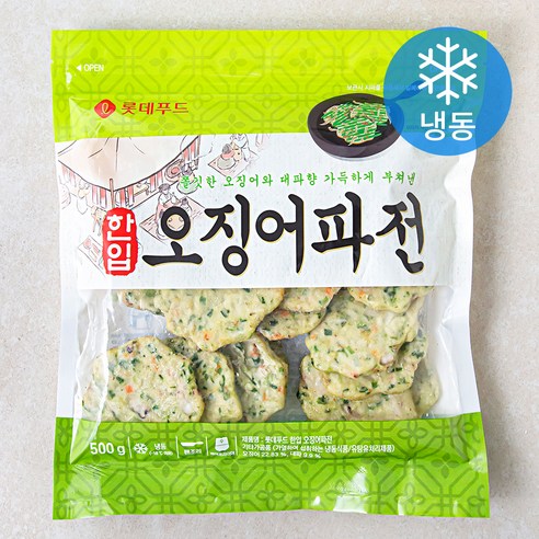 롯데푸드 한입 오징어파전 (냉동), 500g, 2개