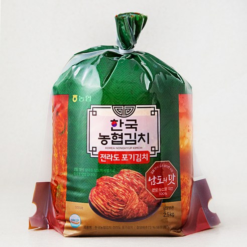 한국농협김치 전라도 포기김치  2.5kg, 1개