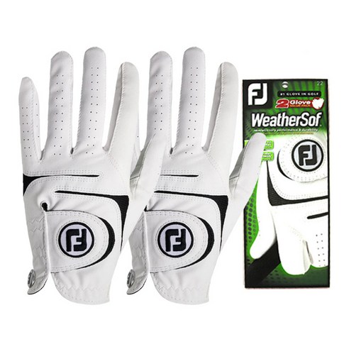   Foot Joy Men's Weathersof Golf Gloves Left Hand 2p, White