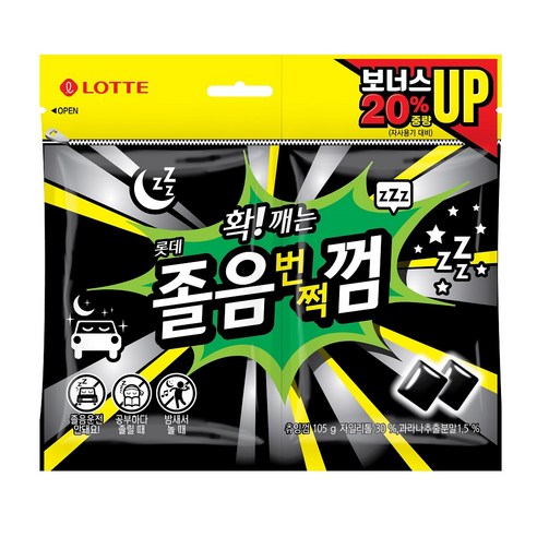 졸음번쩍껌 트윈리필 105g 1개