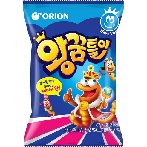 오리온 왕꿈틀이 젤리, 67g, 1개
