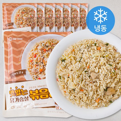 미트리 맛있는 닭가슴살 볶음밥 불고기 (냉동), 200g, 16개