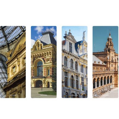 워너디스 미라이트 반투명 책갈피 4종 세트, 06 르네상스, 1세트