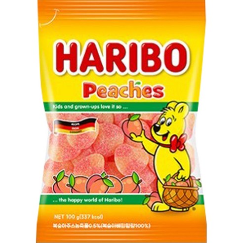 하리보 피치스 츄잉젤리, 100g, 1개