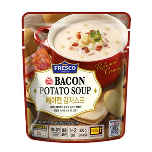 오뚜기 프레스코 상온 베이컨 감자스프, 270g, 1개