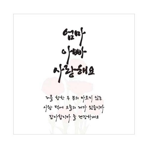 티나피크닉 어버이날 부모님 감사 현수막, E 사랑해요