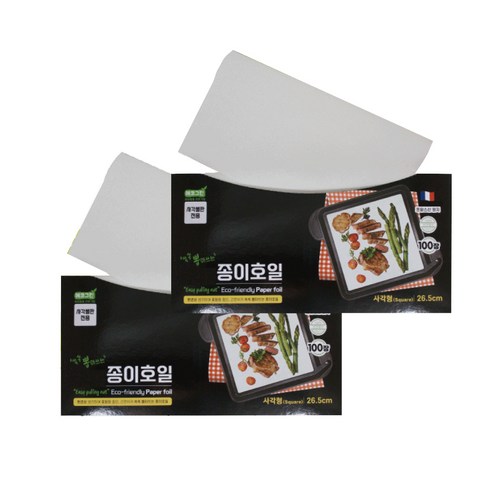 그린텍 쏙쏙 뽑아쓰는 사각 시형 종이 호일, 2개