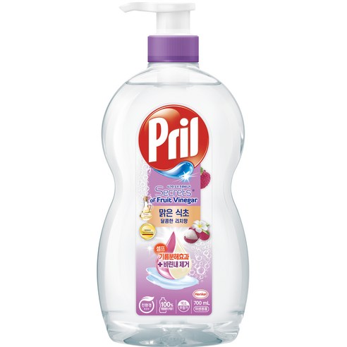 프릴 맑은식초 주방세제 달콤한 리치향, 700ml, 1개