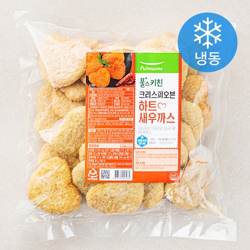 풀스키친 크리스피오븐 하트 새우까스 (냉동), 1kg, 1개