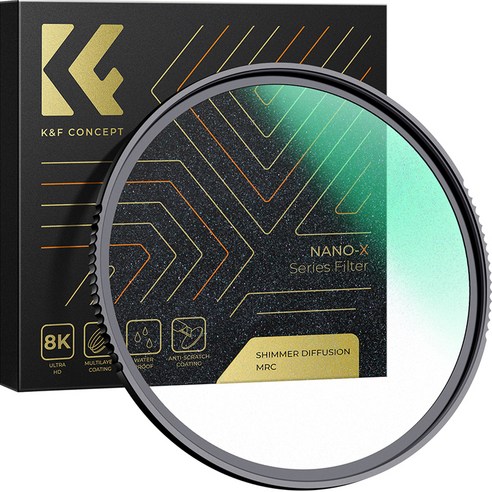 K&F CONCEPT 블랙미스트 SHIMMER 1 렌즈필터 8K AGC Glass 52mm NANO-X