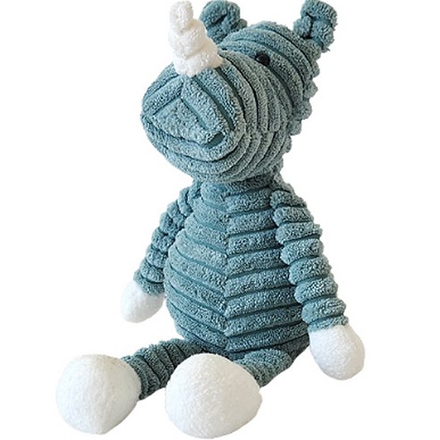 코듀로이 동물농장 동물 인형, 33cm, 코뿔소, 1개
