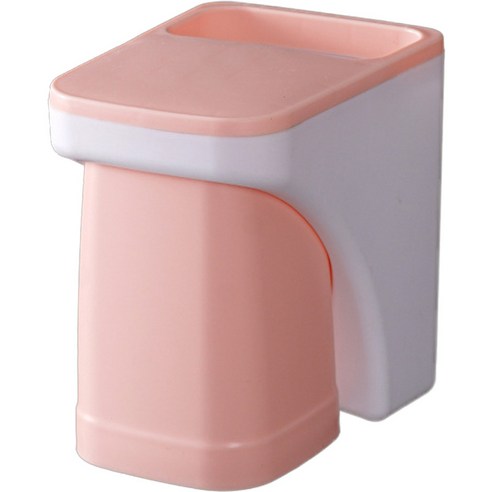 솔브리빙 자석 양치컵 욕실 부착형 칫솔꽂이 걸이 거치대, 핑크, 1개