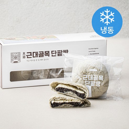 근대골목단팥빵 흑임자 크림치즈빵 (냉동), 110g, 5개