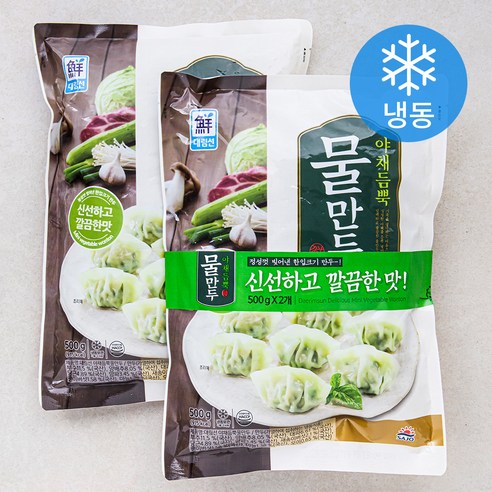 토박이마을 김치 왕만두, 700g, 15개 12 대림선 야채듬뿍 물만두 (냉동), 500g, 2개