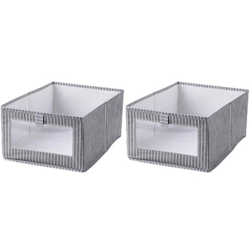 마켓피오 접이식 패브릭 스토리지 수납 정리상자 27.5 x 40 x 17 cm, 타입4, 2개