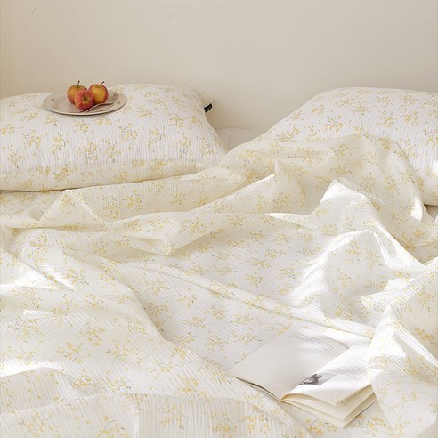 썸머로맨스 스노우 시어서커 홑이불 세트 허니블러썸