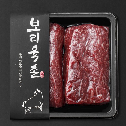 보리육촌 국내산 소고기 진갈비살 2등급 스테이크용 (냉장), 250g, 1개