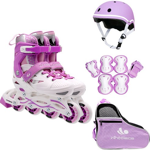 휠러스 스마트4 인라인 스케이트 콤보 세트, 퍼플핑크 – Rollerus Smart 4 Inline Skate Combo Set, Purple Pink 
스포츠/야외완구
