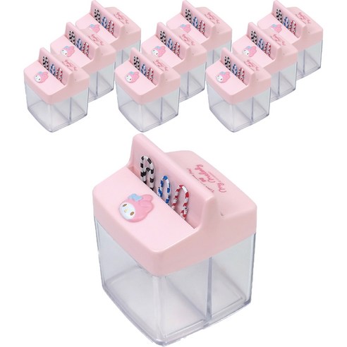 바이하츠 사각 자석 크립통, 마이멜로디, 10개
