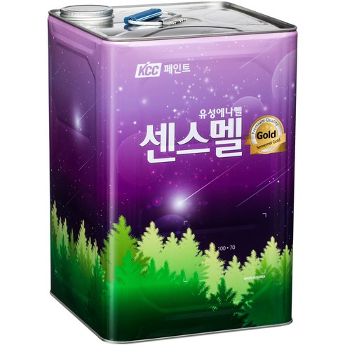 KCC페인트 센스멜골드 에나멜페인트 무광 18L, 화이트, 1개