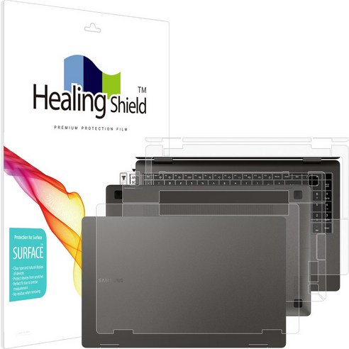 힐링쉴드 노트북 무광 외부보호필름 3종 세트, 1세트 플립북 노트북 FLIPBOOK14W