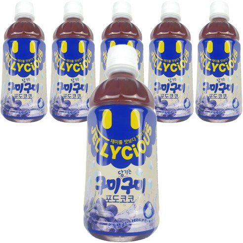 젤리셔스 구미당기는구미 포도코코, 340ml, 6개