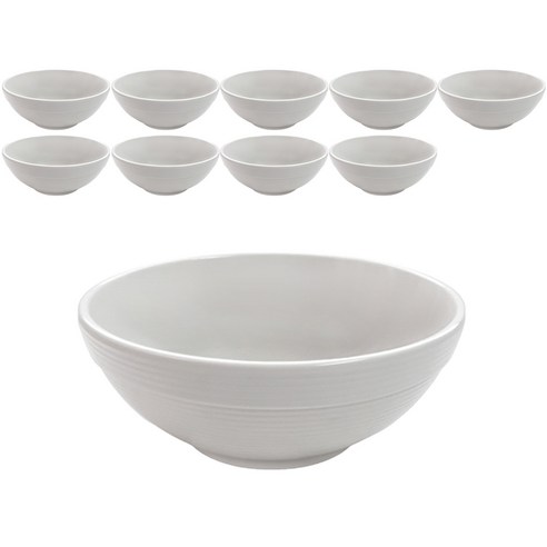 로야 멜라민 탕 면기 18.6cm, 크림, 10개