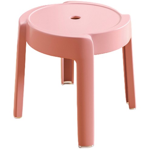 클레어라 미끄럼방지 플라스틱 작은 의자, 핑크, 1개