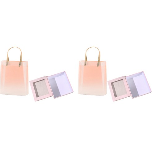 마켓감성 럭셔리 리본 데코 선물상자 + 핸드백 세트, 핑크(선물상자), 2세트