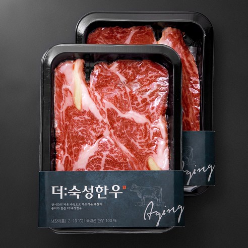 한우  더숙성한우 산지직송 등심 2등급 구이용 1호 (냉장), 250g, 2팩