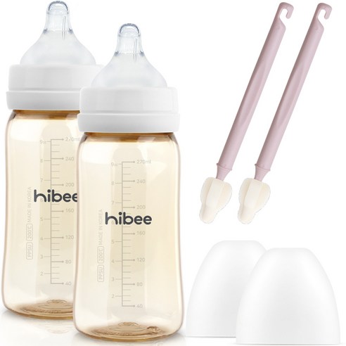 하이비 PPSU 에잇벤트 젖병 270ml x 2p + 트윈팩 + 몽글이 롱 미니솔 랜덤발송 2p 세트, 화이트 LL, 1세트