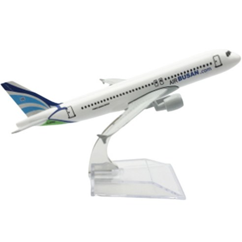 틸그린 비행기 다이캐스트 모형 16cm A320, 에어부산 A320, 1개