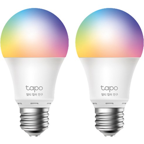 티피링크 스마트 LED 전구 2개 세트, IoT 기술 지원 및 구글 홈 호환, E26 소켓, Tapo L530E 
조명/스탠드