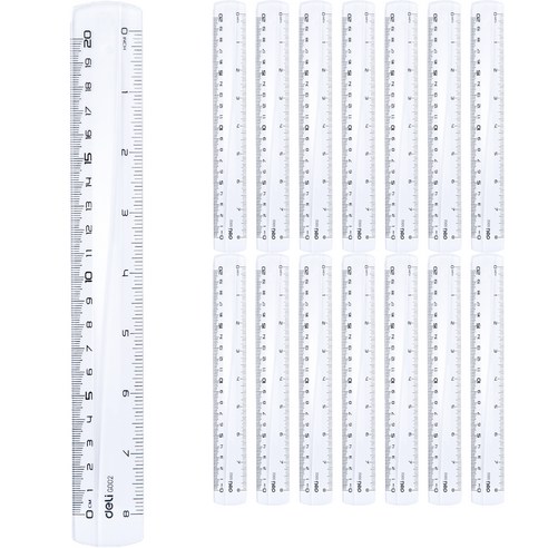델리 잡기 쉬운 자 20cm, 투명, 15개