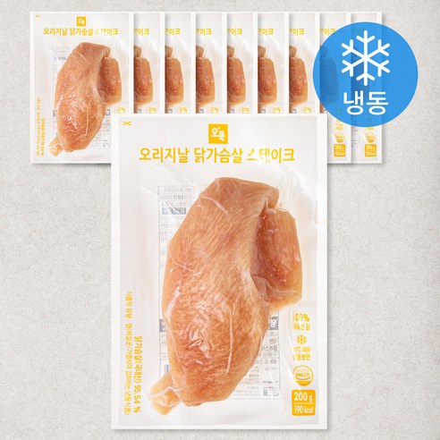 오쿡 닭가슴살 오리지날 스테이크 (냉동), 200g, 10팩