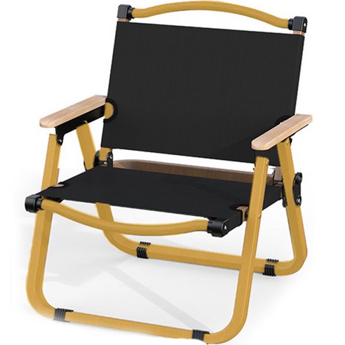 캠핑의자  올라운더 야외 레저 스케치 접이식 캠핑의자, 옐로우블랙, 1개