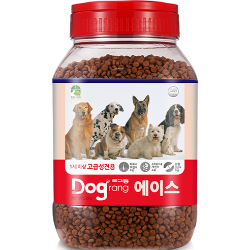 도그랑 에이스 PET 강아지 통사료, 닭, 2kg, 1개