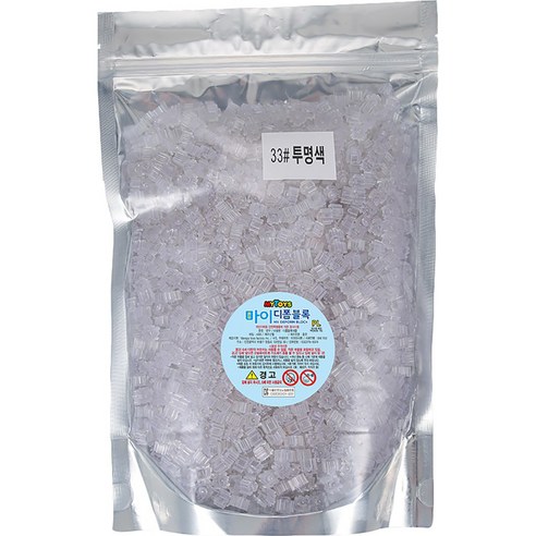 MYTOYS 아동용 마이 디폼블럭 8mm 500g 2650p, 33 투명색(블럭), 랜덤발송(도안집)
